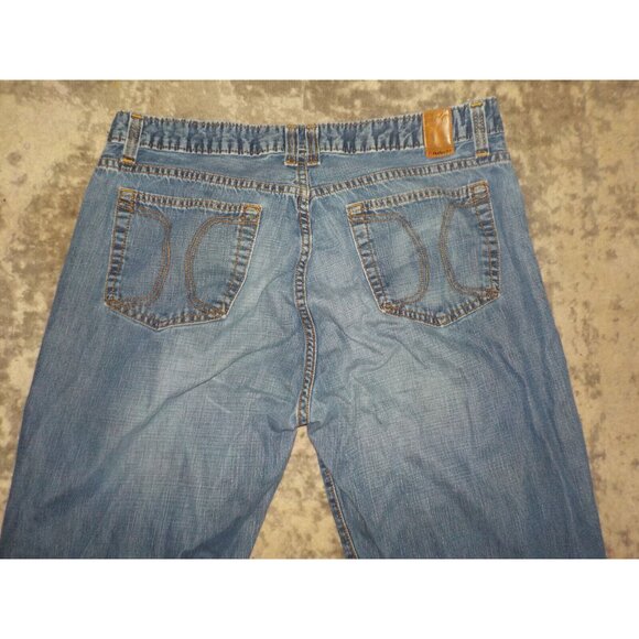 Hurley International Button Fly Factory Fade Blue Denim Jeans Men's Size 36 x 30 - Picture 6 of 7